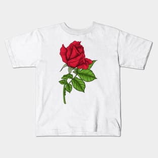 Red rose Kids T-Shirt